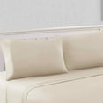 thumbnail image 1 of Amrapur Overseas 4-Piece Bright Solid Microfiber Adult Sheet Set, Beige, King, 1 of 4