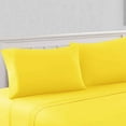 thumbnail image 1 of Amrapur Overseas 4-Piece Bright Solid Microfiber Adult Sheet Set, Yellow, Full, 1 of 4
