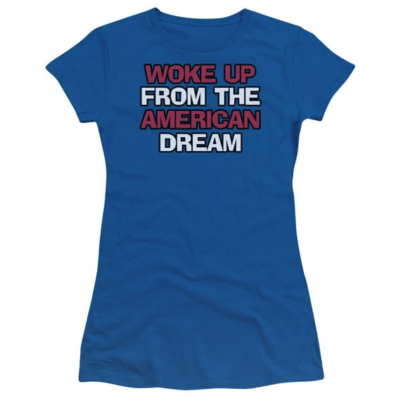 - Amreican Dream - Juniors Teen Girls Cap Sleeve Shirt - Large