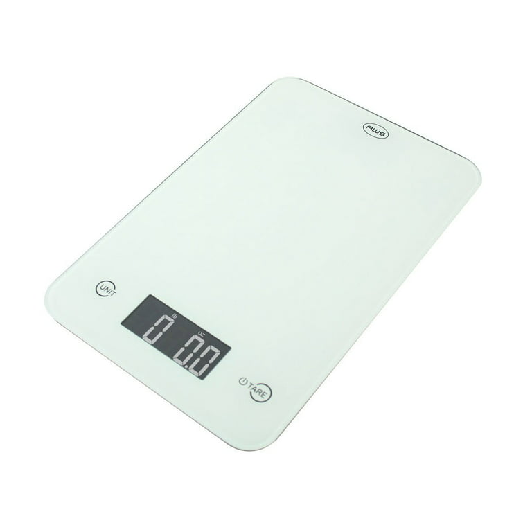 American Weigh Scales Amw Glass Kitchen Scale 5Kg X 1G White ONYX
