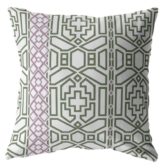 Amrita Sen Double Sided Suede Zippered Pillow With White CAIPL54FSDS16X16