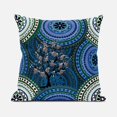 thumbnail image 1 of Amrita Sen Boho Mandala Plant Throw Pillow with Removable Cover in White Blue Green Pink 20x20, 1 of 5