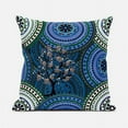 thumbnail image 1 of Boho Mandala Plant Indoor/Outdoor Pillow with Removable Cover in White Blue Green Pink26x26, 1 of 1