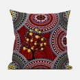 thumbnail image 1 of Amrita Sen Boho Mandala Plant Throw Pillow in Red Black Yellow 20x20, 1 of 5
