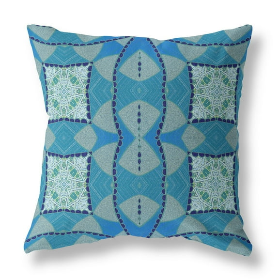 Amrita Sen Broadcloth Zippered Pillow With Aqua Sky Blue CAPL488BrCDS-ZP-16x16