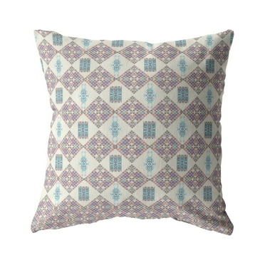Amrita Sen Coral Sea Double Sided Suede Pillow, Zippered, Muted Pink