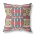 thumbnail image 1 of Cosmic Circle Sprays Suede Zippered Pillow with Insert Red Yellow Gray 18"x18", 1 of 4