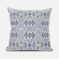 thumbnail image 1 of Amrita Sen Designs  16 x 16 in. Carnival Geo Broadcloth Indoor & Outdoor Zippered Pillow - White, Blue & Grey, 1 of 4