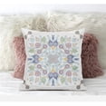 thumbnail image 1 of Amrita Sen Designs  16 x 16 in. Paisley Leaf Geo Suede Zippered Pillow with Insert - Multi Color, 1 of 5