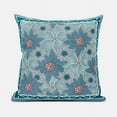 thumbnail image 1 of Amrita Sen Designs  16 x 16 in. Sun Flowers Suede Zippered Pillow with Insert - Blue, Red & Green, 1 of 5