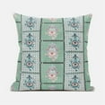 thumbnail image 1 of Amrita Sen Designs CAPL832FSDS-ZP-18x18 18 x 18 in. Hamsa Hand Paisley Duo Suede Zippered Pillow with Insert - White & Green, 1 of 4