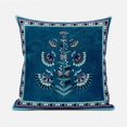 thumbnail image 1 of Amrita Sen Designs CAPL756FSDS-BL-18x18 18 x 18 in. Mughal Buta Suede Blown & Closed Pillow - Sea & Green, 1 of 5
