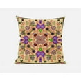thumbnail image 1 of Amrita Sen Designs  18 x 18 in. Paisley Pattern Square Broadcloth Indoor & Outdoor Zippered Pillow - Beige, Purple & Green, 1 of 5