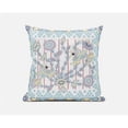 thumbnail image 1 of Amrita Sen Designs  18 x 18 in. Pond Peacock Broadcloth Indoor & Outdoor Zippered Pillow - White, Light Blue & Muted Yellow, 1 of 6