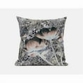 thumbnail image 1 of Three Roses with Butterfly Suede Zippered Pillow with Insert - Pink Green Gray, 1 of 5