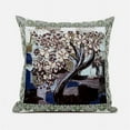 thumbnail image 1 of Amrita Sen Designs  18 x 18 in. Tree Oil Duo Broadcloth Indoor & Outdoor Blown & Closed Pillow - White, Green & Blue, 1 of 4