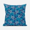 thumbnail image 1 of Amrita Sen Designs  20 x 20 in. Floral Leaves Broadcloth Indoor & Outdoor Blown & Closed Pillow - Turquoise, Grey & Blue, 1 of 4