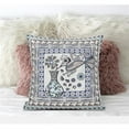 thumbnail image 1 of Amrita Sen Designs  20 x 20 in. Love Your Vase Peacock Suede Blown & Closed Pillow - Beige, Grey & Dark Blue, 1 of 3