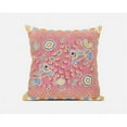 thumbnail image 1 of Amrita Sen Designs  20 x 20 in. Pond Peacock Broadcloth Indoor & Outdoor Zippered Pillow - Peach & Blue, 1 of 4