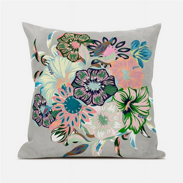 Amrita Sen Designs  26 x 26 in. Friendship Bouquet Broadcloth Indoor & Outdoor Blown & Closed Pillow - Multi Color