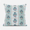 thumbnail image 1 of Amrita Sen Designs  26 x 26 in. Hamsa Hand Paisley Duo Broadcloth Indoor & Outdoor Blown & Closed Pillow - White, Green & Red, 1 of 5