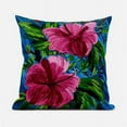 thumbnail image 1 of Amrita Sen Designs  26 x 26 in. Hawaii Floral Duo Broadcloth Indoor & Outdoor Zippered Pillow - Pink, Green & Blue, 1 of 3