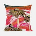 thumbnail image 1 of Amrita Sen Designs  26 x 26 in. Hawaii Floral Oil Duo Broadcloth Indoor & Outdoor Blown & Closed Pillow - White & Pink, 1 of 5