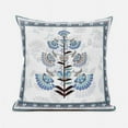 thumbnail image 1 of Amrita Sen Designs  26 x 26 in. Mughal Buta Broadcloth Indoor & Outdoor Zippered Pillow - Off White & Grey, 1 of 5