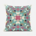 thumbnail image 1 of Amrita Sen Venetian Flower Paisley Duo Indoor/Outdoor Pillow with Removable Cover in Mint Pink26x26, 1 of 1