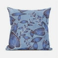 thumbnail image 1 of Amrita Sen Designs  28 x 28 in. Leaves Broadcloth Indoor & Outdoor Blown & Closed Pillow - Sky Blue, Grey & Copper, 1 of 4