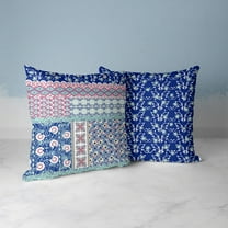 Amrita Sen Designs Amrita Sen Bouquet Haven Faux Suede Accent Pillow 18" x 18"