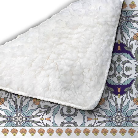 Amrita Sen Designs Amrita Sen Mughal Elephant Throw Blanket Sherpa Fleece 30x40