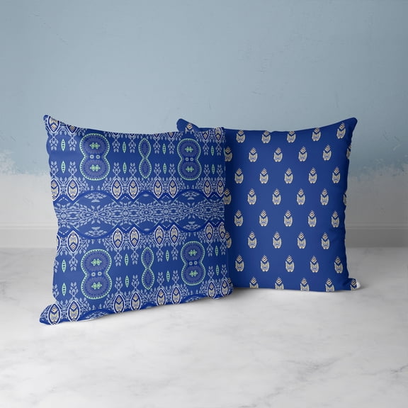 Amrita Sen Designs Amrita Sen Paisley Oasis Faux Suede Accent Pillow 16" x 16"