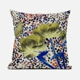 thumbnail image 1 of Three Roses with Butterfly Indoor/Outdoor Fabric Pillow -Yellow Blue Orange 20", 1 of 5