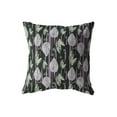 thumbnail image 1 of Tropics Suede Blown and Closed Pillow Purple and Dark Green 16"x16", 1 of 9