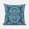 thumbnail image 1 of Amrita Sen Designs CAPL1009BrCDS-BL-28x28 28 x 28 in. Floral Paisley Broadcloth Indoor & Outdoor Blown & Closed Pillow - Grey, Blue & Green, 1 of 5
