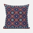 thumbnail image 1 of Amrita Sen Designs CAPL1032BrCDS-BL-18x18 18 x 18 in. Mandala Floral Tiles Broadcloth Indoor & Outdoor Blown & Closed Pillow - Red, Blue & Black, 1 of 5