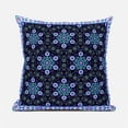 thumbnail image 1 of Amrita Sen Designs CAPL1038FSDS-ZP-16x16 16 x 16 in. Medallion Suede Zippered Pillow with Insert - Black, Turquoise & White, 1 of 4
