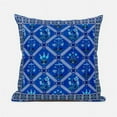 thumbnail image 1 of Amrita Sen Designs CAPL1053FSDS-BL-18x18 18 x 18 in. Mughal Art Suede Blown & Closed Pillow - Blue, Grey & Turquoise, 1 of 4