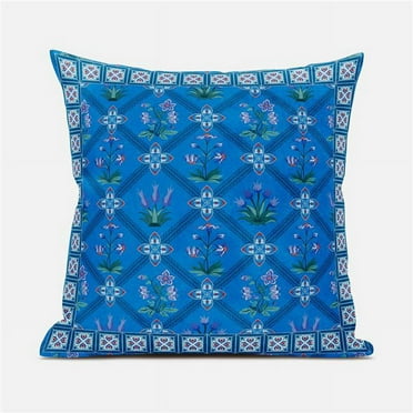 Amrita Sen Designs CAPL1054BrCDS-ZP-16x16 16 x 16 in. Mughal Art Broadcloth Indoor & Outdoor Zippered Pillow - Multi Color