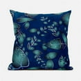 thumbnail image 1 of Amrita Sen Designs CAPL1093BrCDS-BL-20x20 20 x 20 in. Leaves Broadcloth Indoor & Outdoor Blown & Closed Pillow - Blue, Green & Silver, 1 of 4