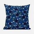 thumbnail image 1 of Amrita Sen Designs CAPL1112BrCDS-BL-26x26 26 x 26 in. Floral Leaves Broadcloth Indoor & Outdoor Blown & Closed Pillow - Blue, Grey & Yellow, 1 of 4