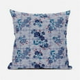 thumbnail image 1 of Amrita Sen Designs CAPL1145BrCDS-BL-18x18 18 x 18 in. Checkerboard Marigold Flowers Broadcloth Indoor & Outdoor Blown & Closed Pillow - Grey, Indigo & Red, 1 of 5