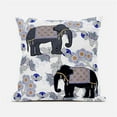 thumbnail image 1 of Amrita Sen Designs CAPL729BrCDS-ZP-20x20 20 x 20 in. Two Elephants Broadcloth Indoor & Outdoor Zippered Pillow - Grey, Black & Blue, 1 of 5