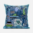 thumbnail image 1 of Amrita Sen Designs CAPL984BrCDS-ZP-16x16 16 x 16 in. City Palace Broadcloth Indoor & Outdoor Zippered Pillow - Blue, Green & Brown, 1 of 4