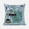 thumbnail image 1 of Amrita Sen Designs CAPL985FSDS-ZP-18x18 18 x 18 in. City Palace Suede Zippered Pillow with Insert - Grey, Beige & Blue, 1 of 5
