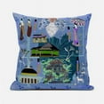 thumbnail image 1 of Amrita Sen Designs CAPL988BrCDS-ZP-26x26 26 x 26 in. City Palace Broadcloth Indoor & Outdoor Zippered Pillow - Blue, Green & Purple, 1 of 5
