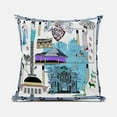 thumbnail image 1 of Amrita Sen Designs CAPL989BrCDS-ZP-16x16 16 x 16 in. City Palace Broadcloth Indoor & Outdoor Zippered Pillow - White & Blue, 1 of 5