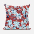 thumbnail image 1 of Amrita Sen Flying Floral Paisley Indoor/Outdoor Pillow with Removable Cover in Red White Blue18x18, 1 of 5