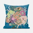 thumbnail image 1 of Amrita Sen Friendship Bouquet Indoor/Outdoor Pillow in Blue Pink Peach 26x26, 1 of 5
